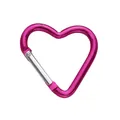Rose red heart-shaped aluminum carabiner hook for DIY keychains and bag accessories - Heart-shaped Design 44x45mm Rose Red. / 1pc/pack