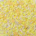 Mélange DIY avec tranches de citron en pâte polymère jaune, billes blanches et perles - Tranche de Citron (Style B)