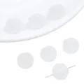 Translucent white round faux jade beads with Fu character carving for DIY jewelry making - White Fu Character Plate
