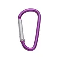 Purple D-shaped aluminum carabiner clip with metallic finish for keychain and DIY bags - D-ring Buckle 24x46mm Dark Purple. / 1pc/pack