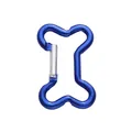 Navy blue bone-shaped aluminum carabiner clip for DIY bags and pet accessory keychain - Bone Buckle 49x32mm Royal Blue / 1pc/pack