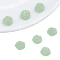 Light green glass jade flower beads for DIY jewelry making and handmade necklaces - Light Green Flat Pumpkin Bead