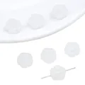 Translucent white flower-shaped glass beads for handmade DIY jewelry and accessory - White Plum