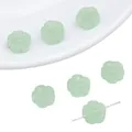 Pale green flower-shaped beads with horizontal holes for DIY jewelry making and necklaces - Light Green Plum Blossom Bead