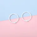 Weißer Metall-Schlüsselring mit Schnappverschluss für DIY auf Pastellgrund - 30MM / Weiß