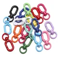 Lot de mousquetons colorés en alliage avec anneau pivotant pour porte-clés et sacs - 16x39mm Couleurs Mixtes