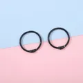 Zwei schwarze Metall-Binderinge für DIY-Briefpapier und Schlüsselanhänger-Zubehör - 30MM / Schwarz