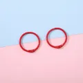 Zwei hellrote Metall-Loseblattringe für Bastelarbeiten und Schlüsselanhänger - 30MM / Rot