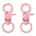 Dos cierres de langosta de aleación rosa para llaveros y accesorios de bolsos - Rosa