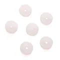 Set of 6 white translucent faux jade round pendants with center hole for DIY jewelry - White Center Hole Coin