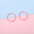 Pastellrosa Metall-Binderinge mit mattem Finish für DIY Schreibwaren und Schlüsselanhänger - 30MM / Rosa