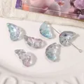 Translucent butterfly wing glass beads with blue and pink gradient for DIY jewelry making - 11x20mm (10 Pieces/Pack) / Blue Pink