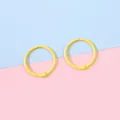 Set of two bright yellow macaron metal loose-leaf binder rings for DIY card organization - Yellow