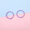 Pair of purple macaron metal binder rings for DIY crafts and office organization - Purple