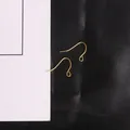 Pair of shiny golden French ear hooks for DIY jewelry making on silk background - 15x20mm (200 Pieces/Pack) / Gold