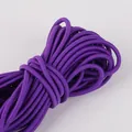 Durable purple elastic round cord with high-stretch braided texture for DIY handmade crafts - 2.5mm Diameter 5m/Bag / Purple