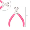 Pink 10cm mini needle-nose jewelry pliers for manual DIY beading and wire wrapping - End Cutting Pliers / 1 Piece / Hot Pink