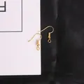 Classic golden DIY earring hooks with spring and ball detail for jewelry making - 20x22mm (100 Pieces/Pack) / Gold