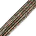 Cylindrical unakite stone beads with natural green and red textures for DIY jewelry - Ruby in Zoisite Style (#01) / Approx. 150-160 Pcs