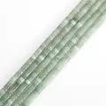 Natural green aventurine spacer beads for DIY bracelet jewelry making in cylindrical shape - Aventurine Style (#02) / Approx. 150-160 Pcs