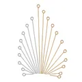 Edelstahl Augennadeln in Gold und Silber für DIY-Schmuck in verschiedenen Größen - 0.6x45mm / Ösenstift / 100er Pack / Stahlfarbe