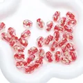 Irregular red glass beads with gold foil for DIY jewelry making and handmade crafts - 10x14mm (1 Piece/Pack) / Red