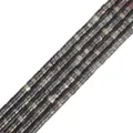 Natural heishi stone beads in red and green earthy tones for DIY bracelet making - Mottled Ruby in Zoisite Style (#03) / Approx. 150-160 Pcs