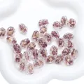 Irregular purple handmade glass beads with gold foil for DIY jewelry crafting - 10x14mm (1 Piece/Pack) / Grape Purple