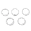 Five-piece set of white alloy C-shaped spring O-rings for DIY jewelry making and crafts - Diameter approx 23.5mm / White