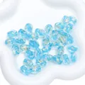 Irregular sky blue glass beads with gold foil for DIY handmade jewelry crafts - 10x14mm (1 Piece/Pack) / Lake Blue