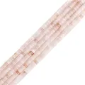 Pink and white cylindrical natural stone spacer beads for DIY jewelry making - Pink & White Mixed Style (#06) / Approx. 150-160 Pcs