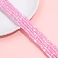 Cylindrical pink gradient sea shell spacer beads for DIY jewelry making - 2x4mm Hole 0.8mm 38cm Per Strand Approx 180 Beads / Pink