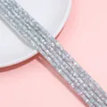 Strands of light grey chatoyant spacer beads for DIY jewelry making and bracelets - 2x4mm Hole 0.8mm 38cm Per Strand Approx 180 Beads / Gray