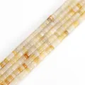 Square yellow natural stone spacer beads for DIY bracelet jewelry making kits - Warm Yellow Color-Block Style (#08) / Approx. 150-160 Pcs