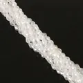 Faceted teardrop glass beads with AB rainbow coating for DIY jewelry making - 5x7mm 1 Strand/Pack (Approx. 65 Pieces) / AB White