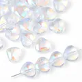 Hartvormige glaskristallen kralen met regenboog AB-coating voor DIY-sieraden maken - Groot Hart Kleur 1