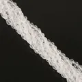 Strands of faceted 5x7mm transparent glass teardrop beads for DIY jewelry making - 5x7mm 1 Strand/Pack (Approx. 65 Pieces) / Clear White
