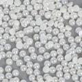 Flatback iridescent white half pearls for DIY crafts and jewelry making accessories - 5mm / 500 Pieces/Pack / Beige
