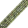 Natural green cylinder stone spacer beads for DIY jewelry and beaded bracelets - Dark Green Agate Style (#10) / Approx. 150-160 Pcs