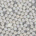 Flatback white AB rainbow half round imitation pearls for DIY handmade accessories - 6mm / 400 Pieces/Pack / Beige