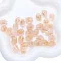 Irregular light pink translucent glass beads with gold foil for DIY jewelry making - 10x14mm (1 Piece/Pack) / Pink