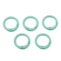 Cinque anelli a molla opachi verde menta in lega per borse e portachiavi fai da te - 5 Pezzi/Confezione (Diametro 23,5 mm) / blu-verde
