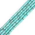 DIY blue-green turquoise heishi beads with natural vein texture for handmade bracelets - Turquoise Style (#13) / Approx. 150-160 Pcs