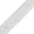 Strands of white cylindrical glass spacer beads for DIY jewelry and bracelet making - Pure White Tube Bead Style (Style #14) / Approx. 150-160 Pcs