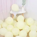 Globos de látex color amarillo macaron pastel en el suelo para decoración de bodas y fiestas - 10 Pulgadas (100 Unidades/Paquete) / Amarillo Macarrón