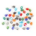 Perline a goccia in vetro sfaccettato colori AB assortiti per creazione gioielli fai da te - 5x7mm 1 Filo/Confezione (Circa 65 Pezzi) / Colori Misti Casuali