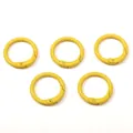 Set di cinque anelli a molla gialli in lega per gioielli fai da te e portachiavi - 5 Pezzi/Confezione (Diametro 23,5 mm) / Giallo