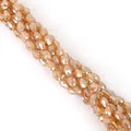 Perle a goccia in vetro sfaccettato 5x7mm oro champagne per creazione di gioielli fai-da-te - 5x7mm 1 Filo/Confezione (Circa 65 Pezzi) / Oro Champagne AB
