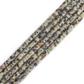 Natural Dalmation Jasper stone spacer beads for DIY jewelry making handmade bracelets - Black & White Spotted Stone (Style #20) / Approx. 150-160 Pcs
