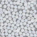 Flatback iridescent white half pearls for DIY crafts and hair accessory materials - 5mm / 500 Pieces/Pack / White